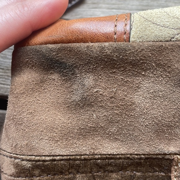 Authentic Brown Tan Animal Print Leather Suede Patchwork Coach Mini Bag Purse - Picture 7 of 12